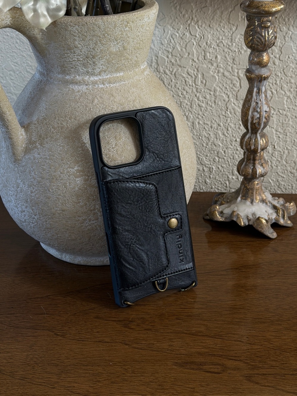 Kindly premium leather iPhone 16 pro max wallet case